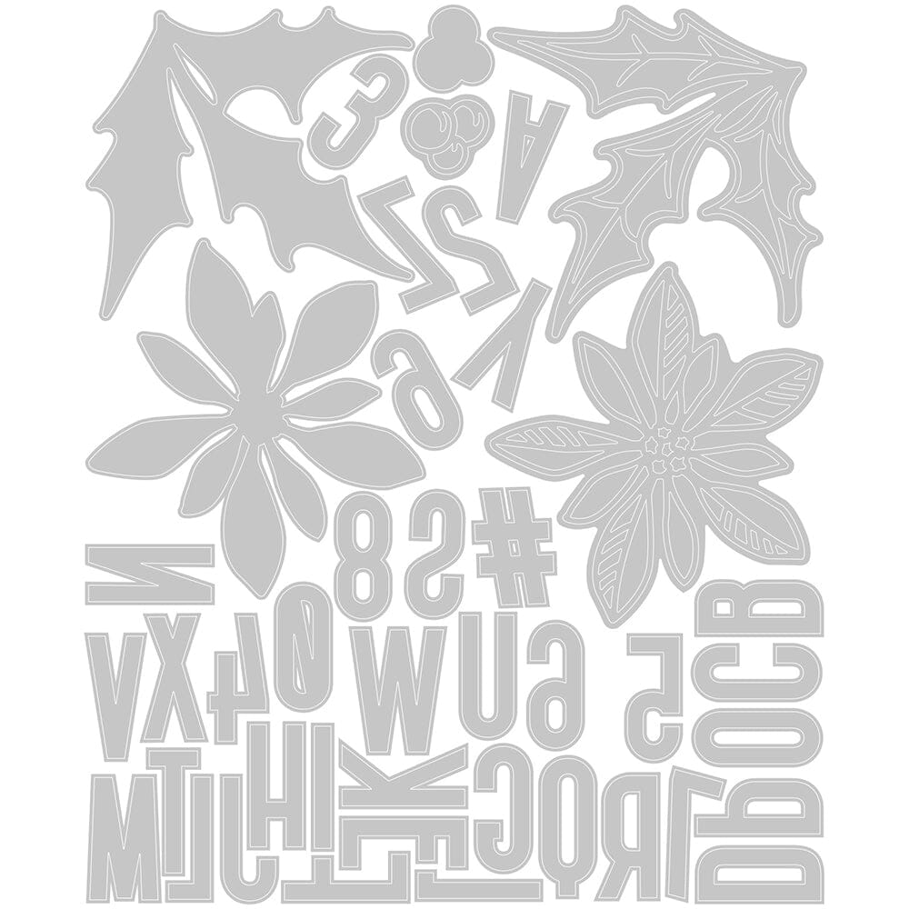 Tim Holtz Alterations by Sizzix Thinlits Die Set Vault Seasonal Sketch Cutting Dies Tim Holtz Other 