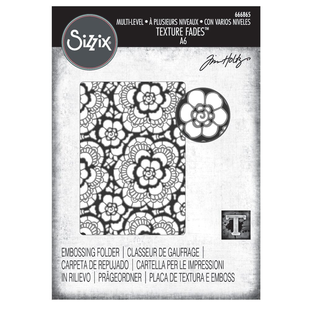 Tim Holtz Sizzix Lace Embossing Folder Cutting Dies Tim Holtz Other 