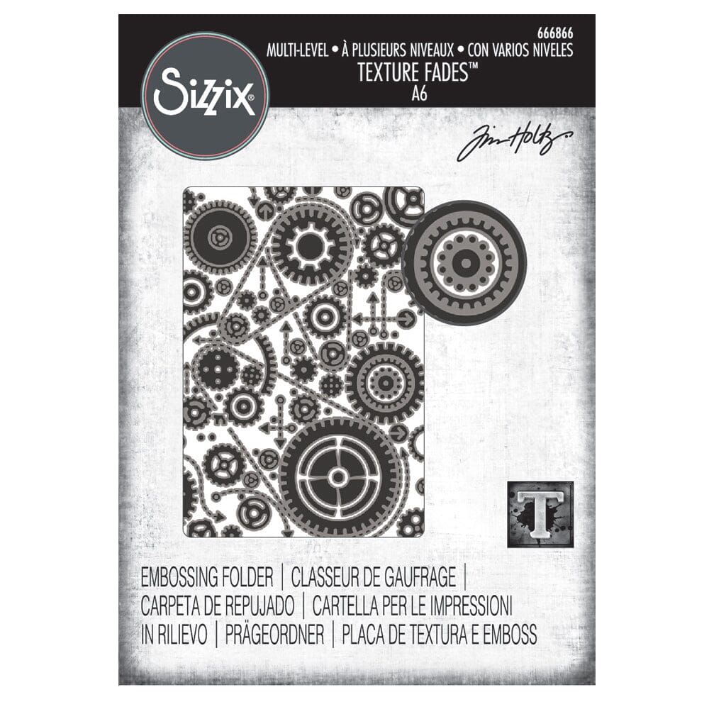 Tim Holtz Sizzix Gears Embossing Folder Cutting Dies Tim Holtz Other 