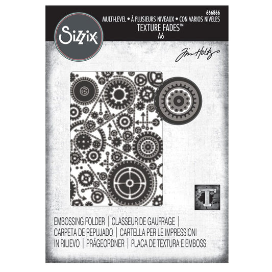 Tim Holtz Sizzix Gears Embossing Folder Cutting Dies Tim Holtz Other 