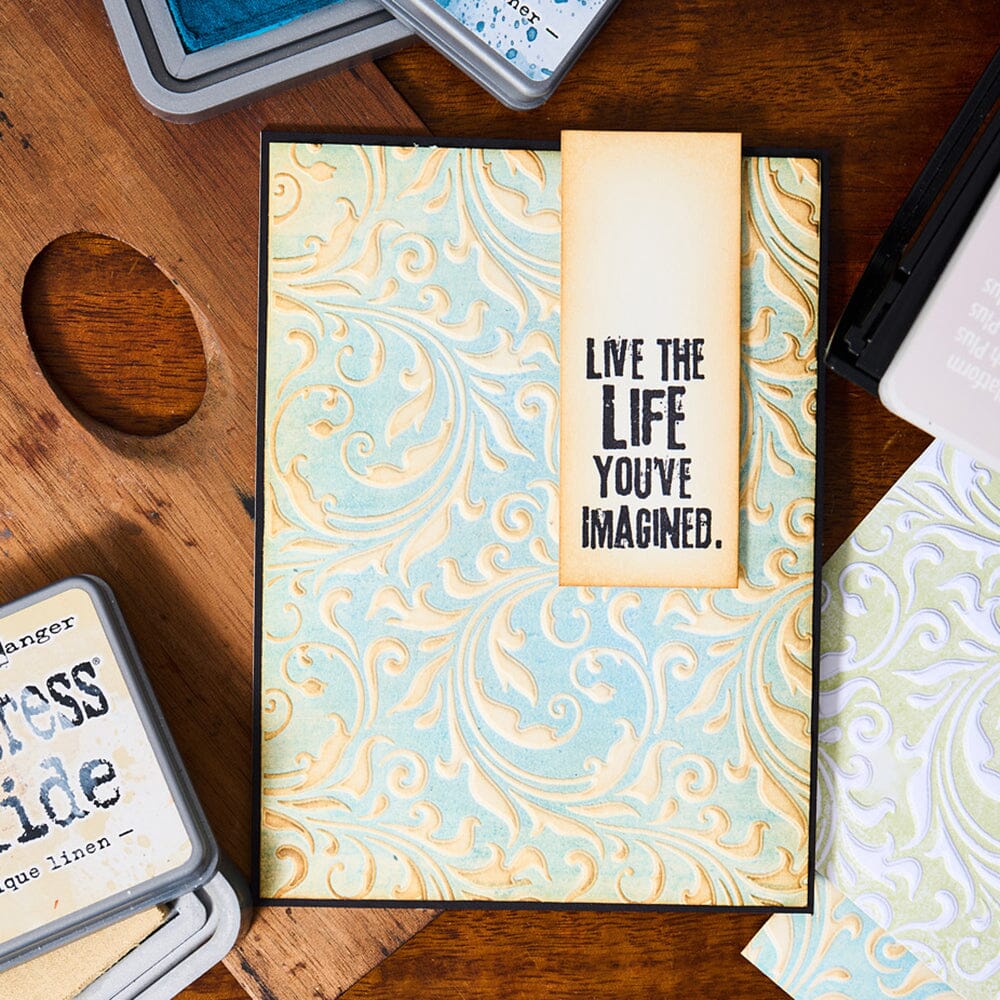 Tim Holtz Sizzix Flourish Embossing Folder Cutting Dies Tim Holtz Other 