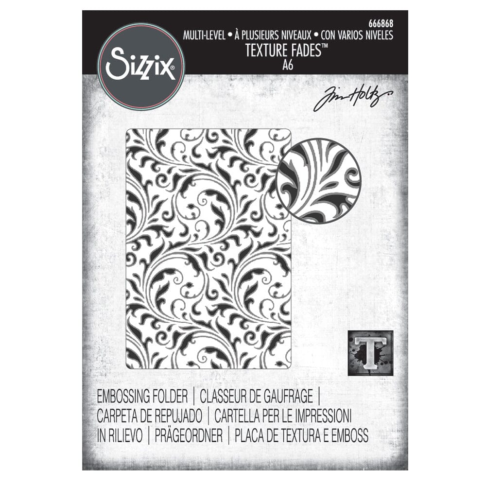 Tim Holtz Sizzix Flourish Embossing Folder Cutting Dies Tim Holtz Other 