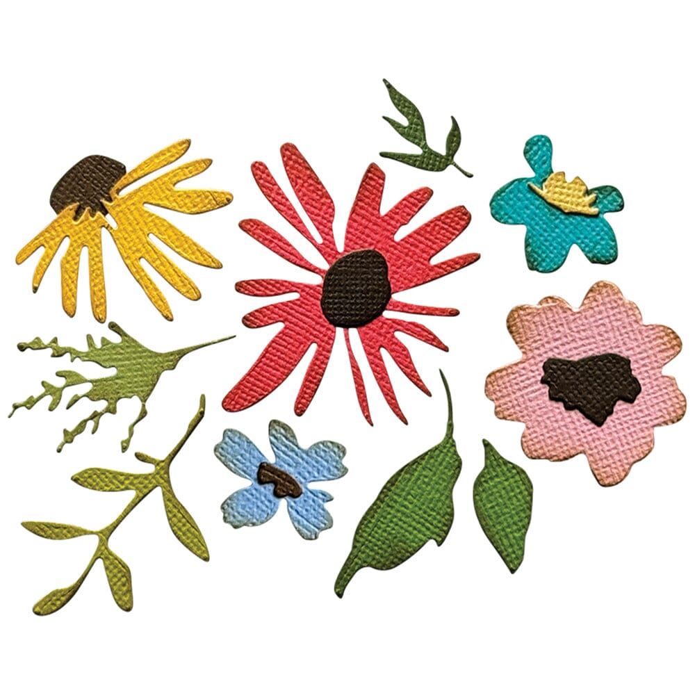 Tim Holtz Sizzix Thinlits Floristry 2D Embossing Folder 11pk Cutting Dies Tim Holtz Other 