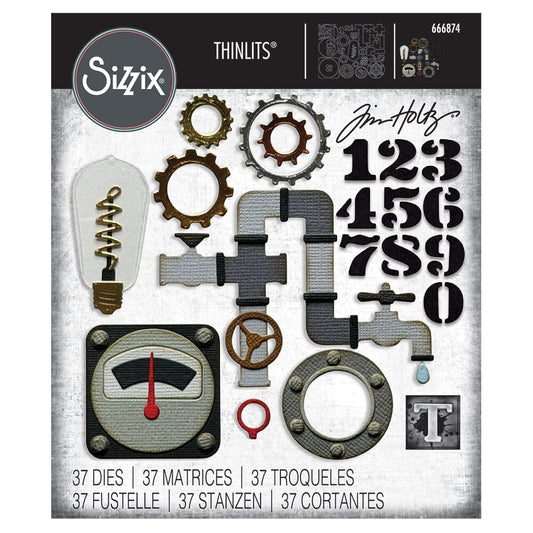 Tim Holtz Sizzix Thinlits Industrial Die Set 37pk Cutting Dies Tim Holtz Other 