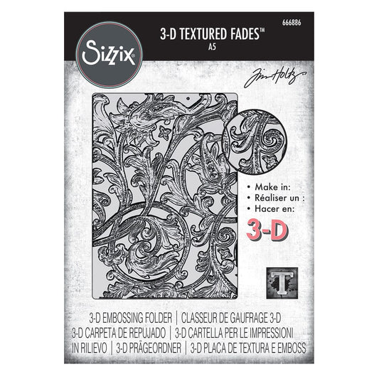 Tim Holtz Sizzix 3-D Texture Large Embossing Folder Entangled Cutting Dies Tim Holtz Other 