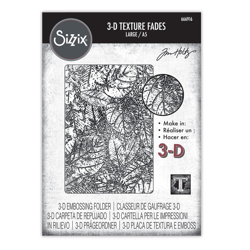 Tim Holtz Sizzix Embossing Folder Foilage Cutting Dies Tim Holtz Other 