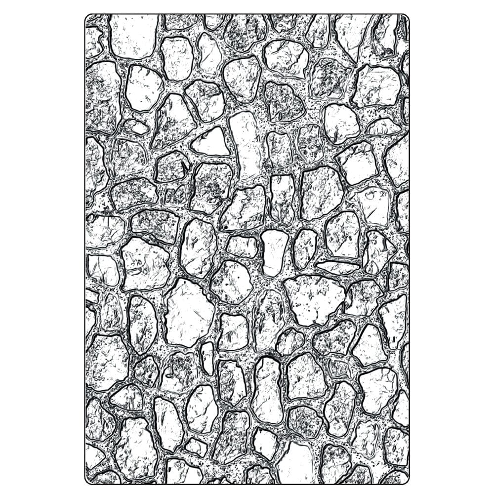 Tim Holtz Sizzix 3-D Texture Large Embossing Folder Cobblestone Cutting Dies Tim Holtz Other 