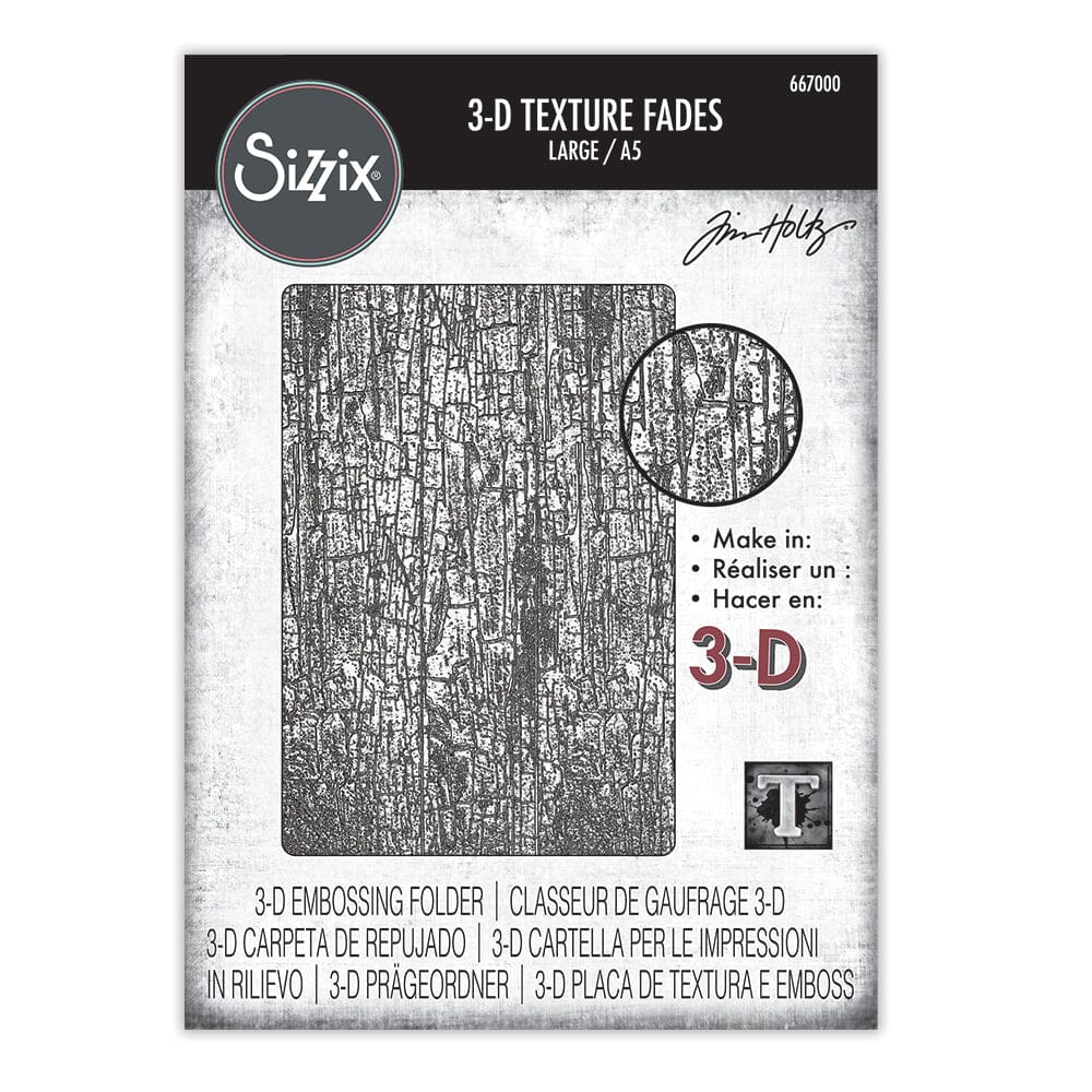 Tim Holtz Sizzix Embossing Folder Cracked Cutting Dies Tim Holtz Other 