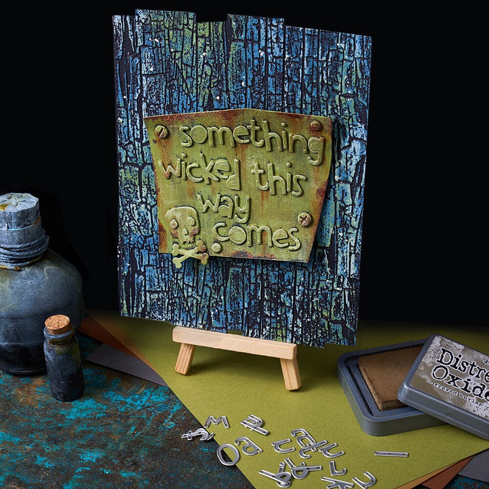 Tim Holtz Sizzix Embossing Folder Cracked Cutting Dies Tim Holtz Other 