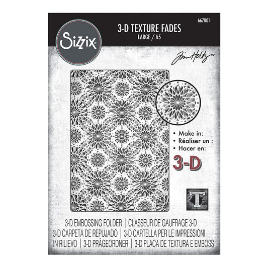 Tim Holtz Sizzix 3-D Texture Large Embossing Folder Kaleidoscope Large Cutting Dies Tim Holtz Other 