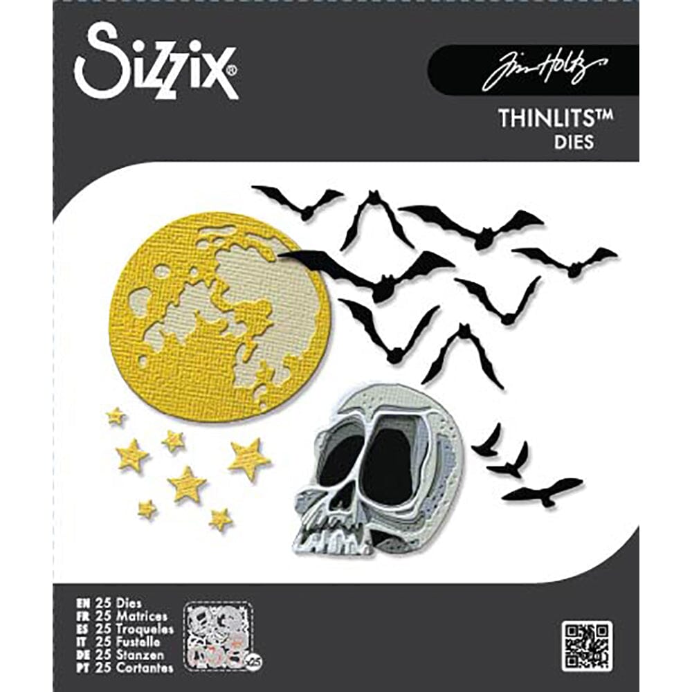 Tim Holtz® Alterations by Sizzix Thinlits Die Set - Vault Moonlight Scare 25pk Cutting Dies Tim Holtz Other 