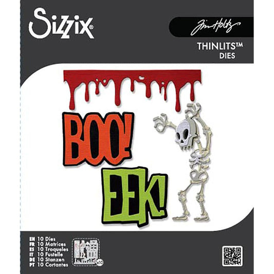 Tim Holtz® Alterations by Sizzix Thinlits Die Set - Vault Frights + Bones 10pk Cutting Dies Tim Holtz Other 