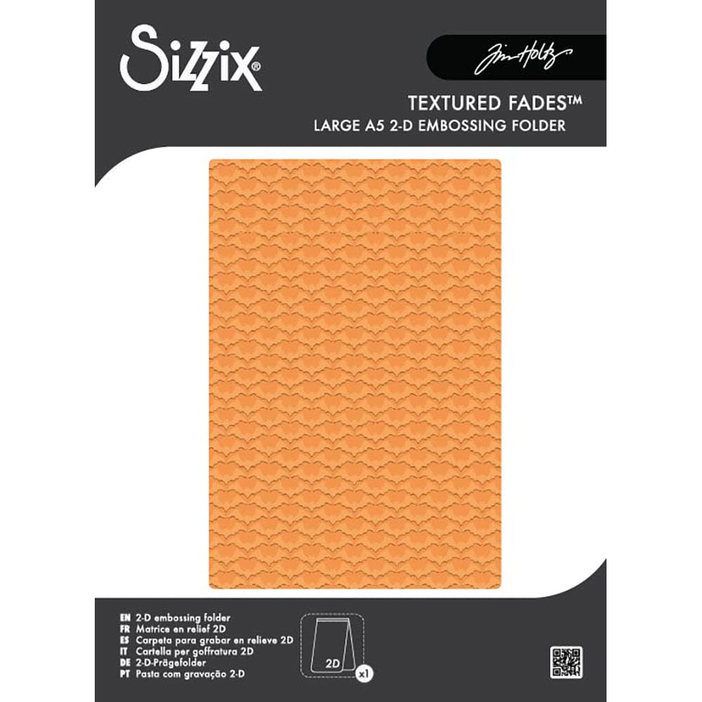 Tim Holtz® Alterations by Sizzix 2D Texture Fades Embossing Folder Large A5 - Vault Batground 1pk Cutting Dies Tim Holtz Other 