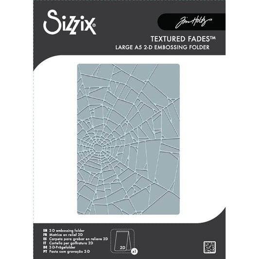 Tim Holtz® Alterations by Sizzix 2D Texture Fades Embossing Folder A5 - Vault Cobwebs Cutting Dies Tim Holtz Other 