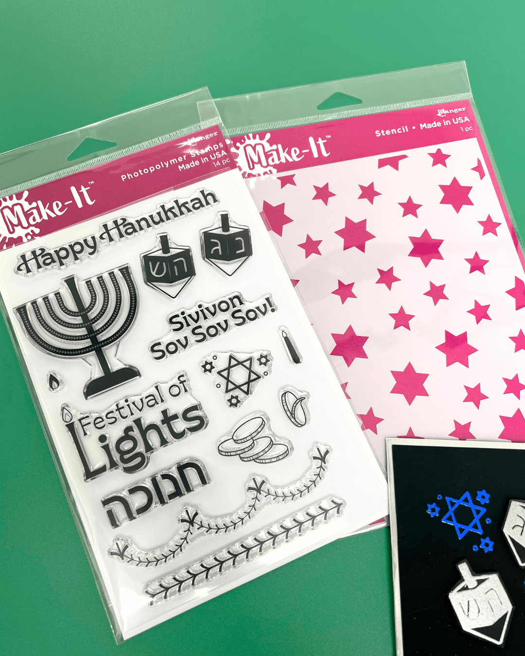 Make-It™ Clear Stamp Set, Happy Hanukkah Stamps Make It 