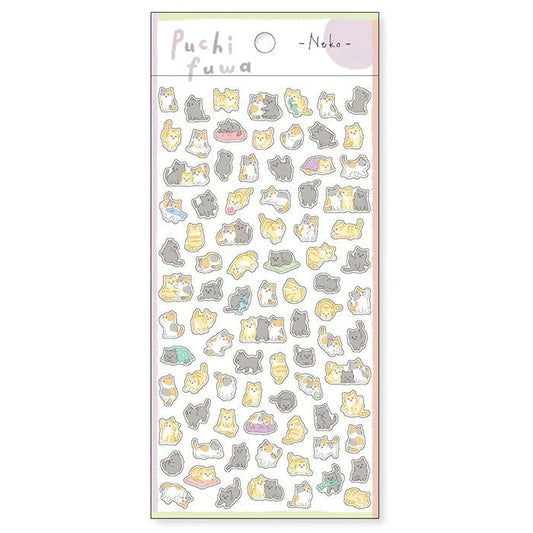Mind Wave Puchi Fuwa Sticker Sheet Surfaces Mind Wave Neko (Kittens) 