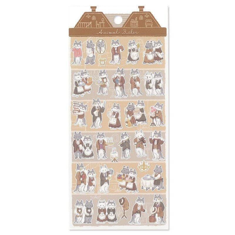 Mind Wave Animal Butler Sticker Sheet Surfaces Mind Wave Wolf 