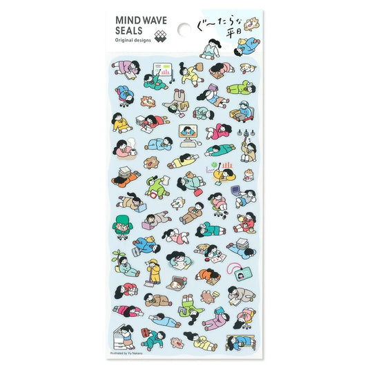 Mind Wave Original Designs Seal Sticker Sheet Surfaces Mind Wave Lazy Weekdays 