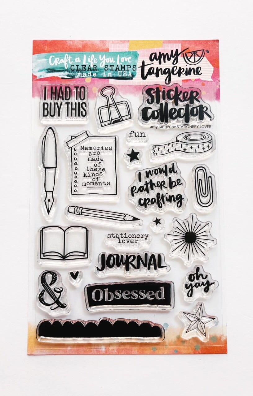 Amy Tangerine - Stationery Lover Clear Stamp Set Stamps Amy Tangerine 