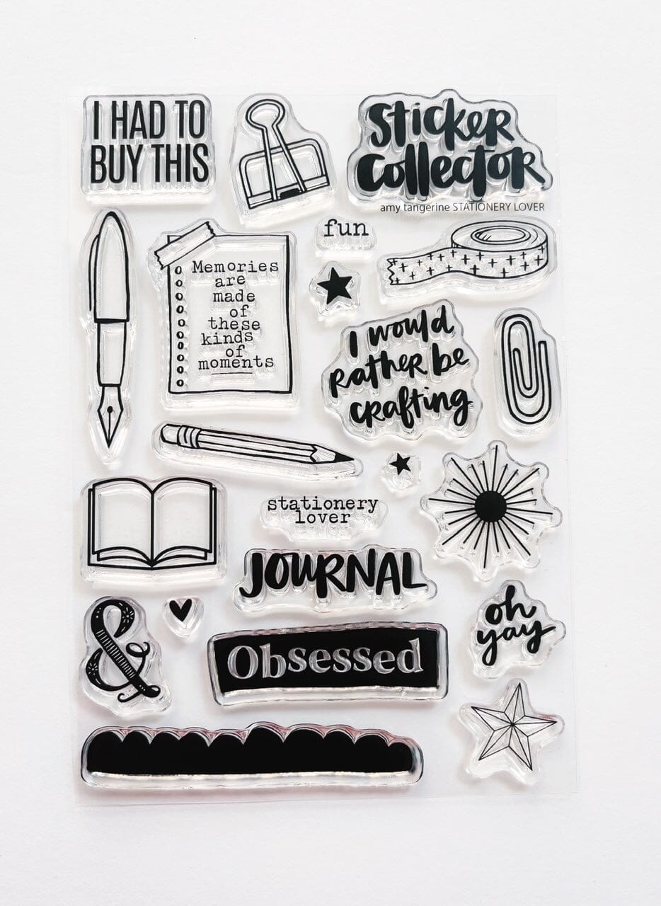Amy Tangerine - Stationery Lover Clear Stamp Set Stamps Amy Tangerine 