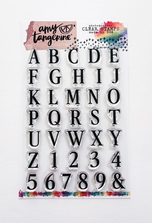 Amy Tangerine - Magazine Font Clear Stamp Set Stamps Amy Tangerine 