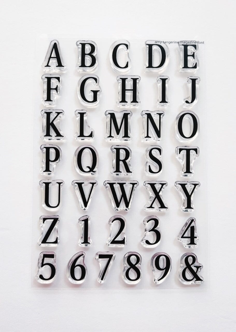 Amy Tangerine - Magazine Font Clear Stamp Set Stamps Amy Tangerine 