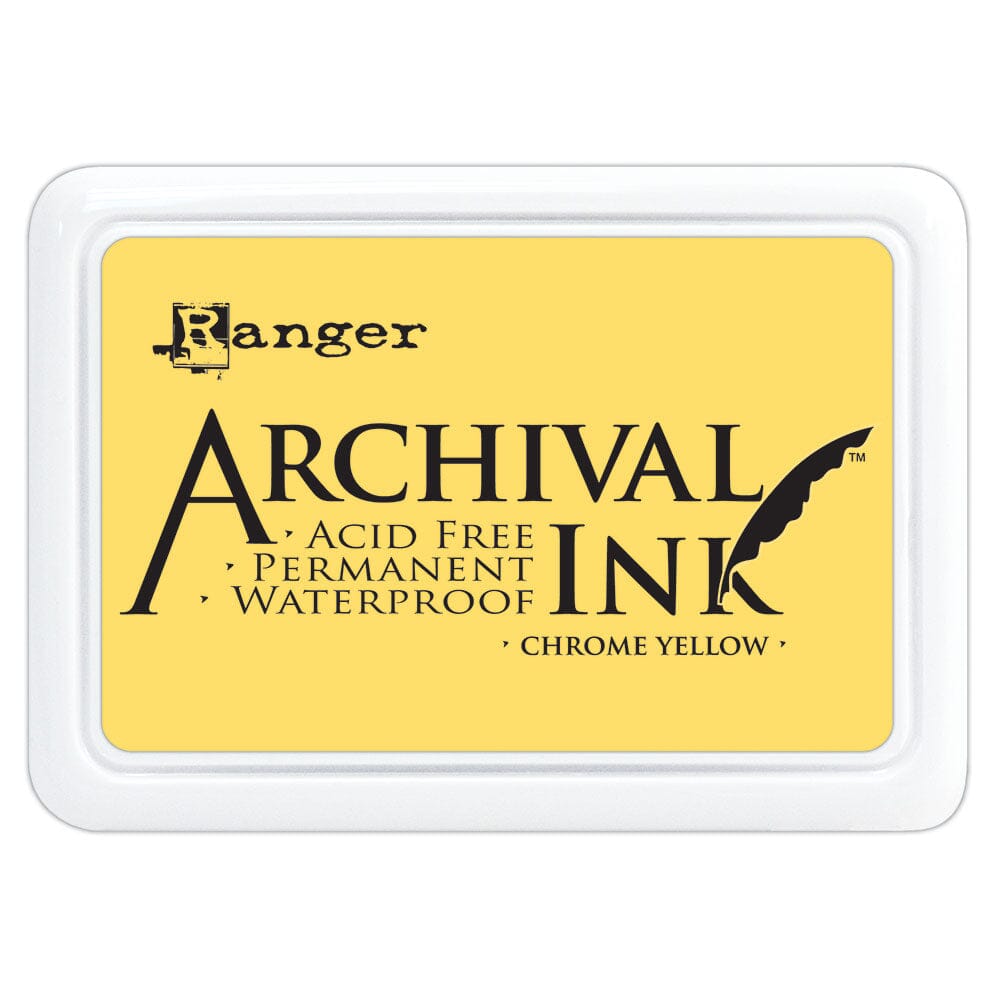 Large Premium Dark Yellow Ink Stamp Pad - 2-3/4 by 4-1/4 - Premium  Quality