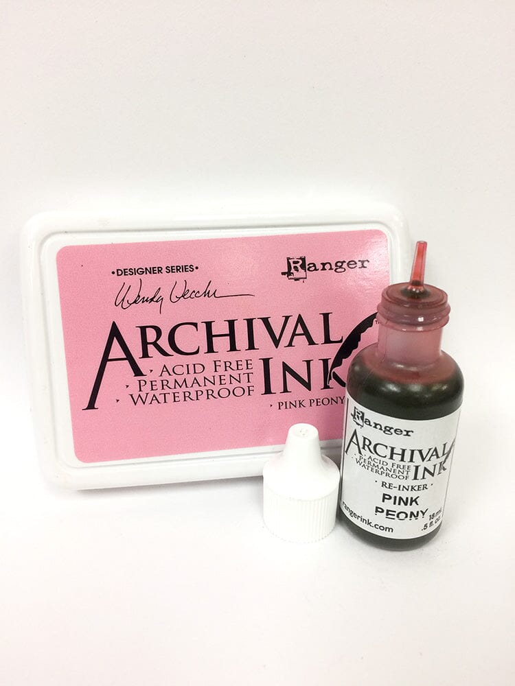 Wendy Vecchi Archival Ink™ Pad Re-Inker Pink Peony, 0.5oz Ink Wendy Vecchi 