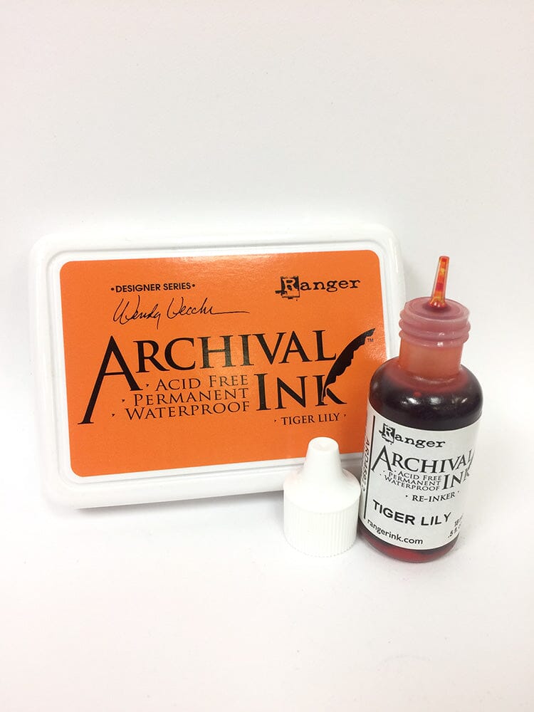 Wendy Vecchi Archival Ink™ Pad Re-Inker Tiger Lily, 0.5oz Ink Wendy Vecchi 