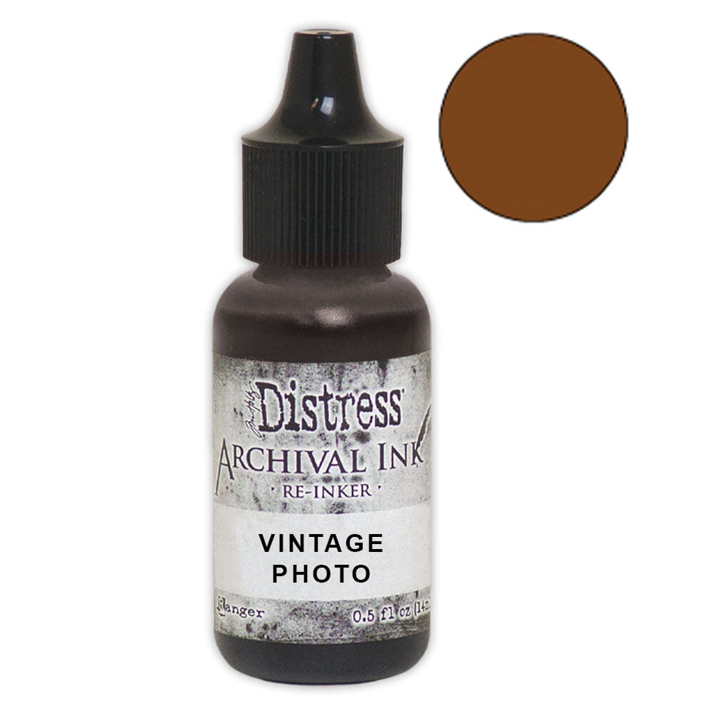 Tim Holtz Distress® Archival Re-Inker Vintage Photo .5 oz Ink Archival Ink 