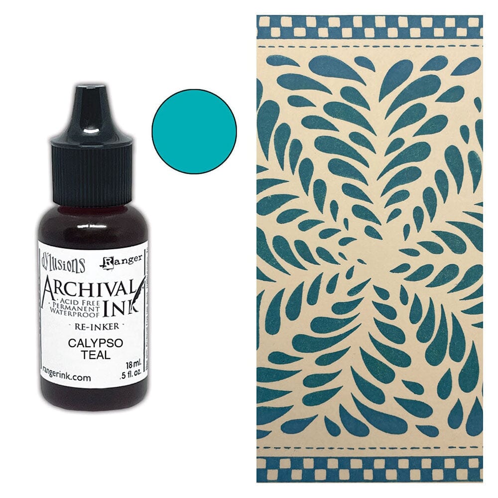 Dylusions Archival Re-Inker Calypso Teal 0.5oz Ink Dylusions 