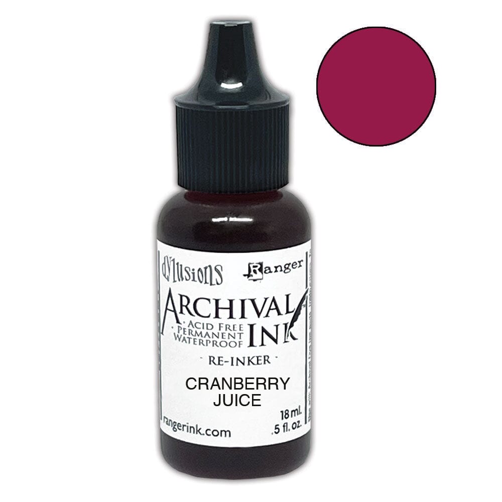 Dylusions Archival Re-Inker Cranberry Juice 0.5oz Ink Dylusions 