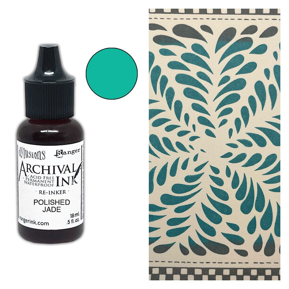 Dylusions Archival Re-Inker Polished Jade 0.5oz Ink Dylusions 