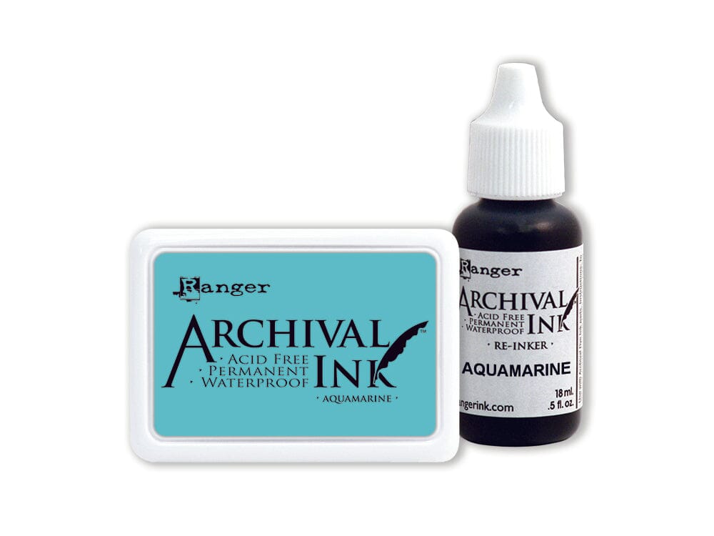 Archival Ink™ Pads Re-Inker Aquamarine, 0.5oz Ink Archival Ink 