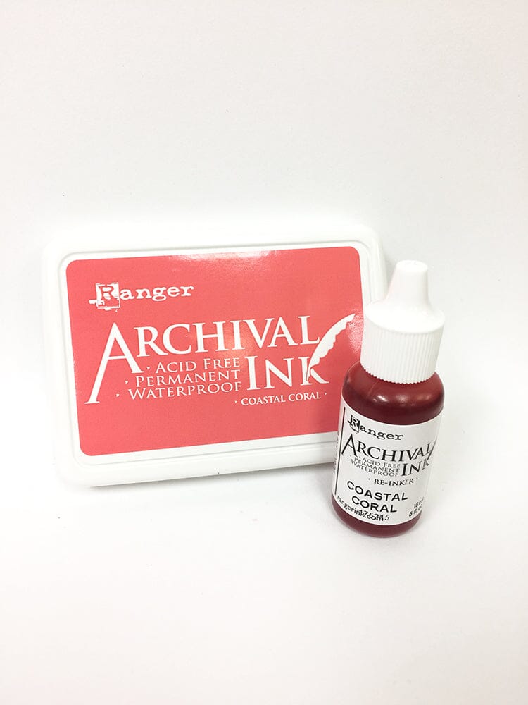 Archival Ink™ Pads Re-Inker Coastal Coral, 0.5oz Ink Archival Ink 