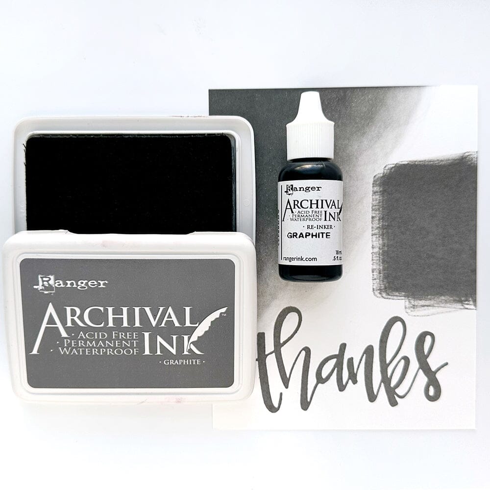 Archival Ink™ Pads Re-Inker Graphite, 0.5oz Ink Archival Ink 