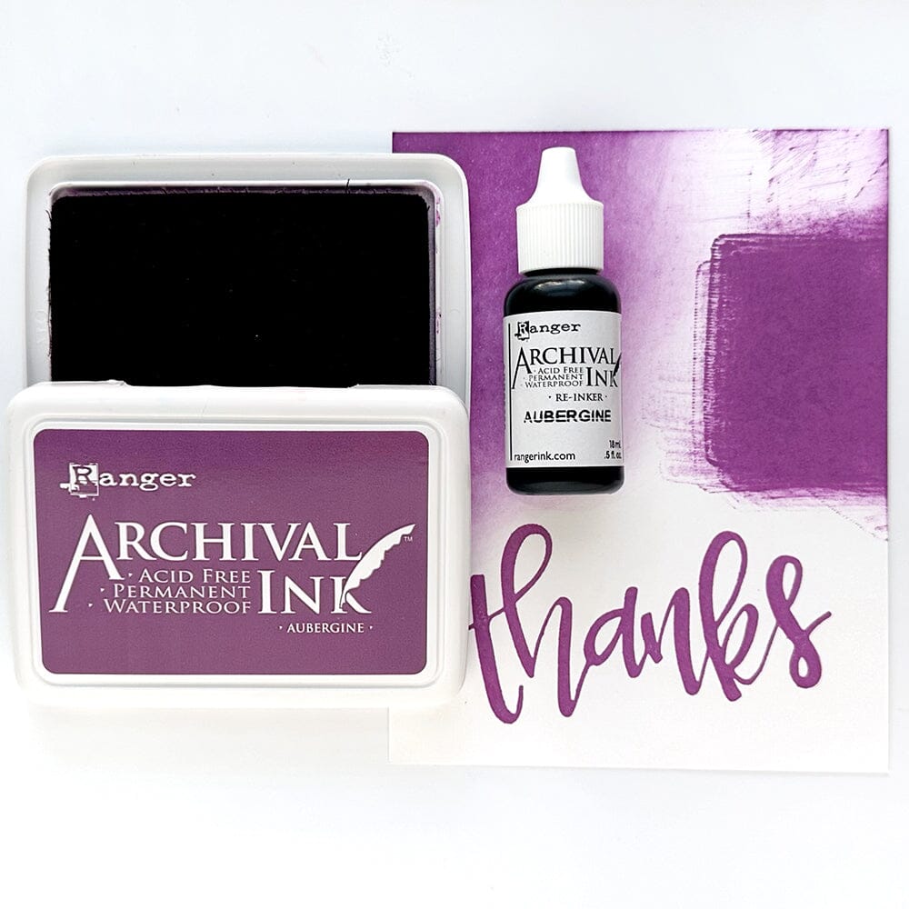 Archival Ink™ Pads Re-Inker Aubergine, 0.5oz Ink Archival Ink 