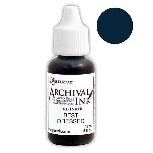 Archival Ink™ Pads Re-Inker Best Dressed, 0.5oz Ink Archival Ink 