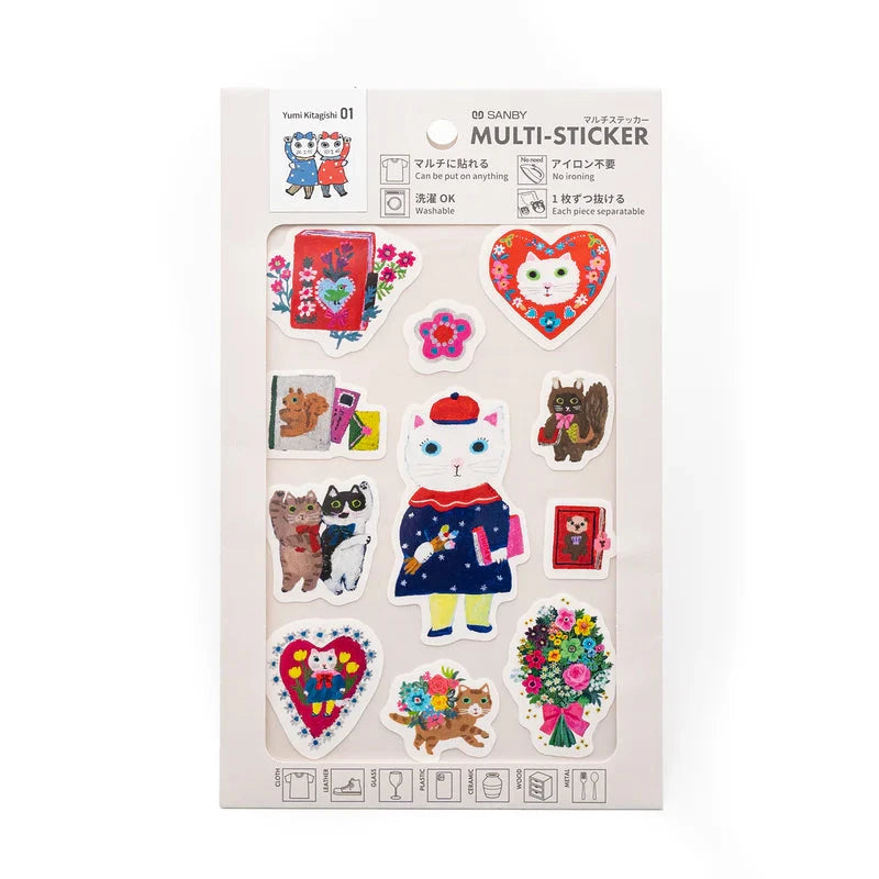 Sanby Yumi Kitagishi Muli Sticker Art Time Stickers Sanby 