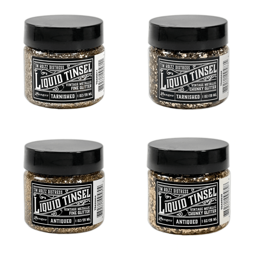 Tim Holtz Distress® Liquid Tinsel, Tarnished & Antiqued Bundle