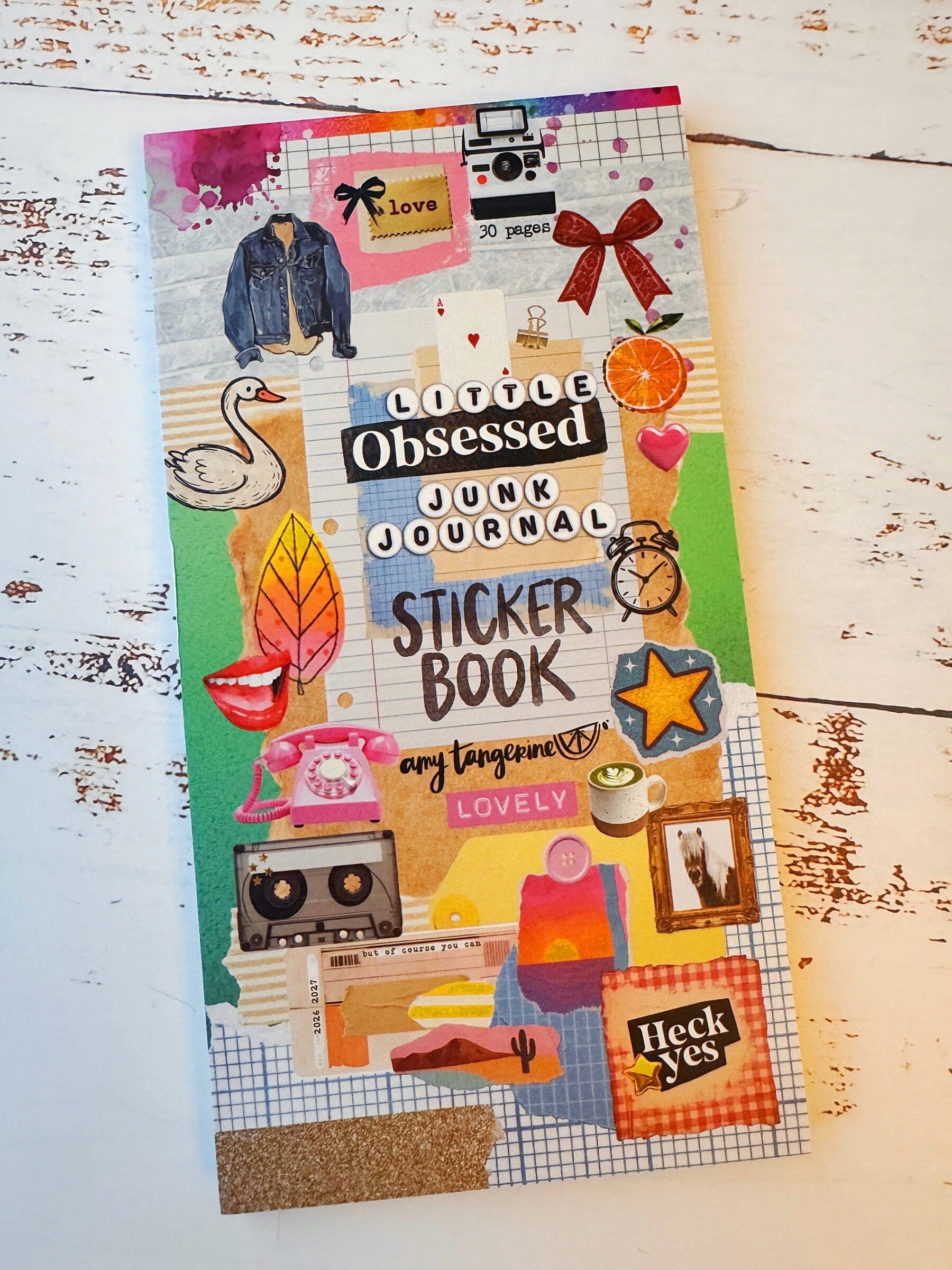 Amy Tangerine - A Little Obsessed Junk Journal Sticker Book Surfaces Amy Tangerine 