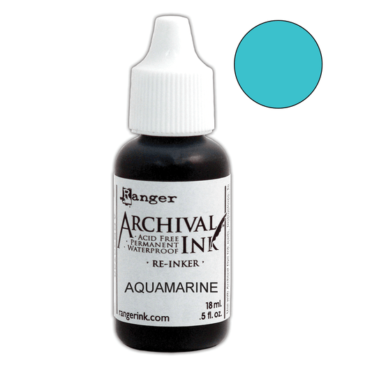 Archival Ink™ Pads Re-Inker Aquamarine, 0.5oz Ink Archival Ink 