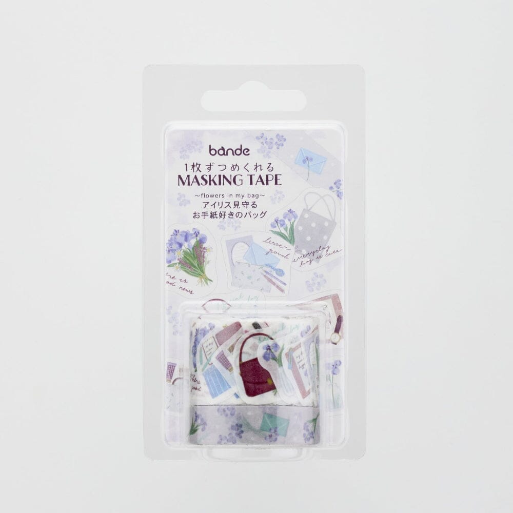 Bande Washi Roll Sticker and Masking Tape - Flowers in My Bag, Letter Flowers Washi Tape Bande 