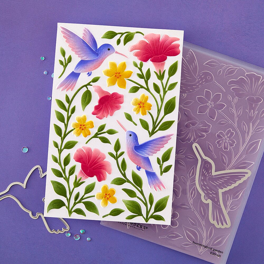Simon Hurley create. Spellbinders Hummingbird 3D Folder & Stencil