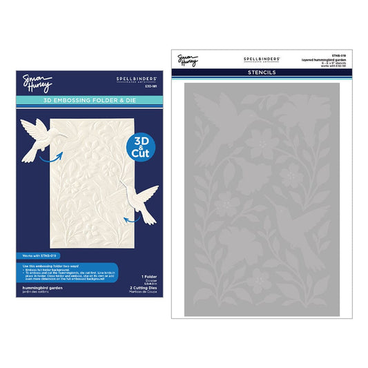 Simon Hurley create. Spellbinders Hummingbird 3D Folder & Stencil Cutting Dies Simon Hurley 