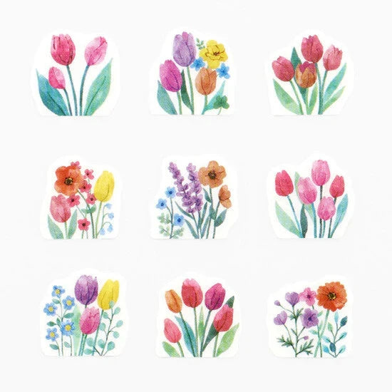 Bande Washi Roll Stickers - Tulip Field Washi Tape Bande 