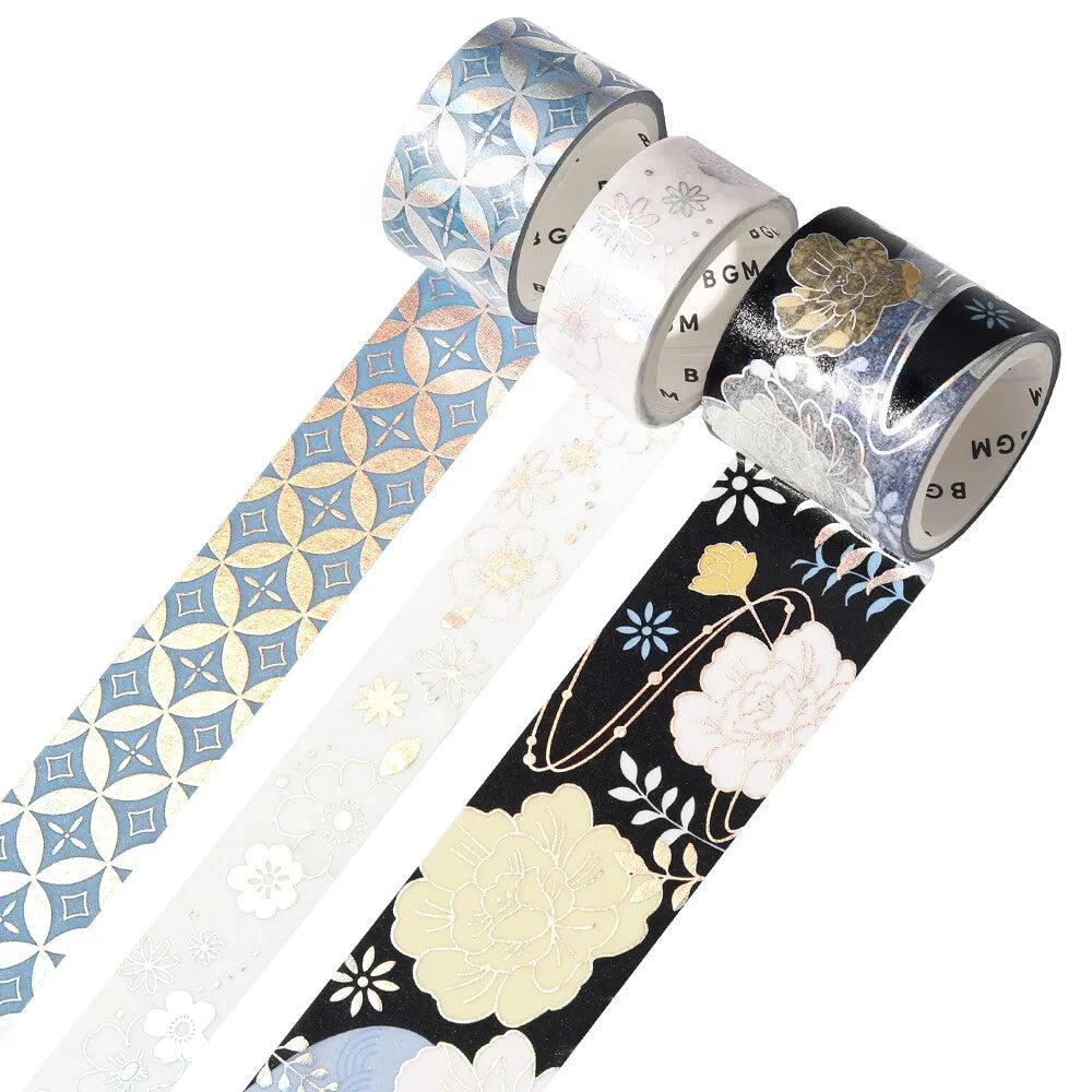 BGM Japanese Kimono Gold Foil Washi Tape - Evening Darkness Washi Tape Kimono 