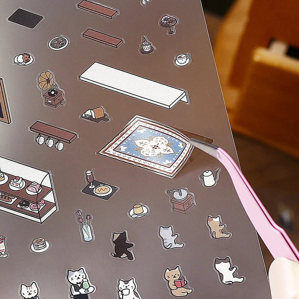 BGM Life Diorama Sticker 2.5D - Coffee Shop Stickers BGM 