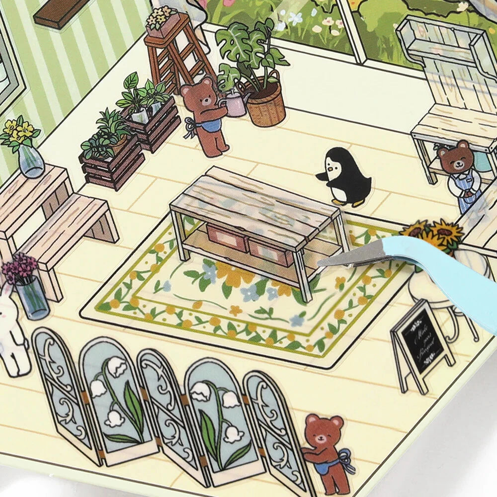 BGM Life Diorama Sticker 2.5D - Flower Shop Stickers BGM 