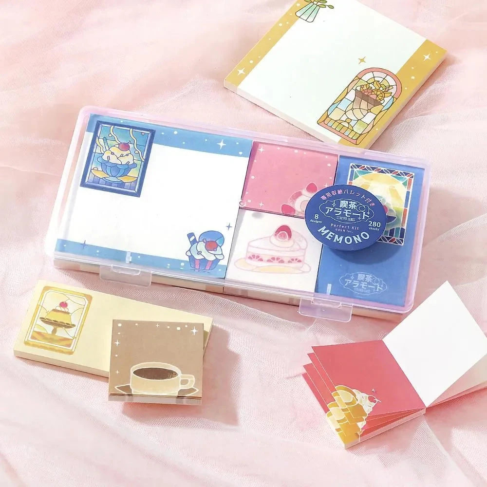 BGM Memo Pad Set Surfaces BGM Cafe A La Mode Stained Glass 